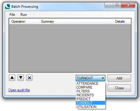 Processing Dialog Batch Processing