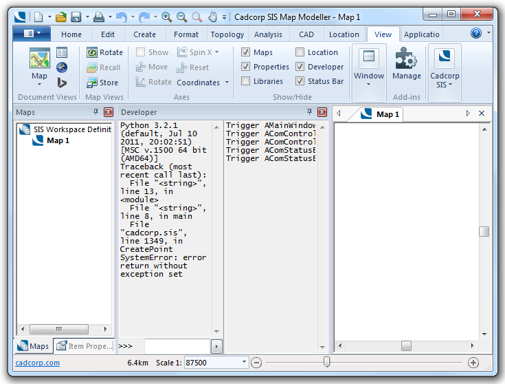 Developer Control Bar