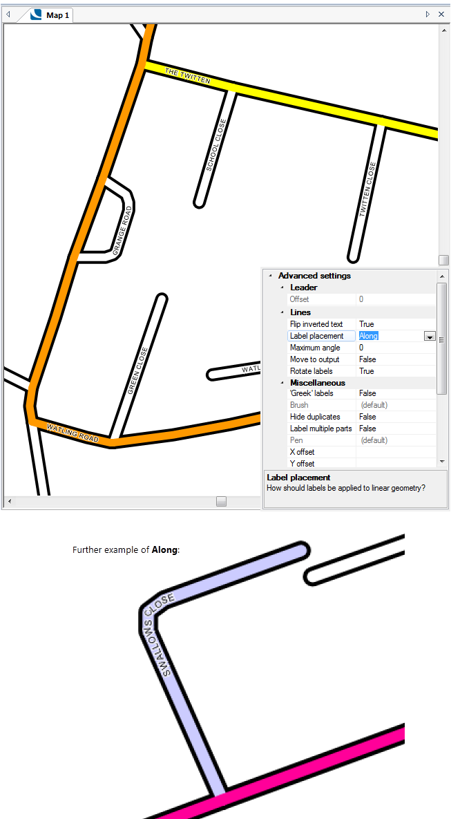 Label Line Example Labels