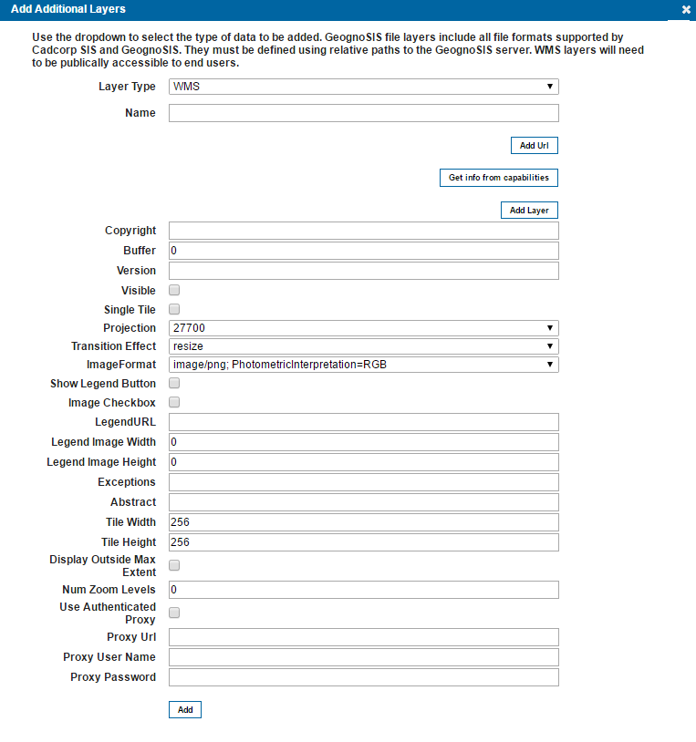 Add an Additional WMS Layer
