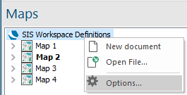 File Options Menu. Advanced Options- File menu