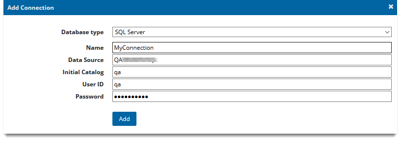 Add Database Connection