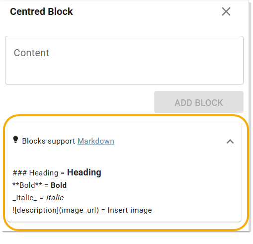 A note on Markdown