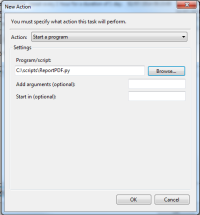 Task Scheduler New Action