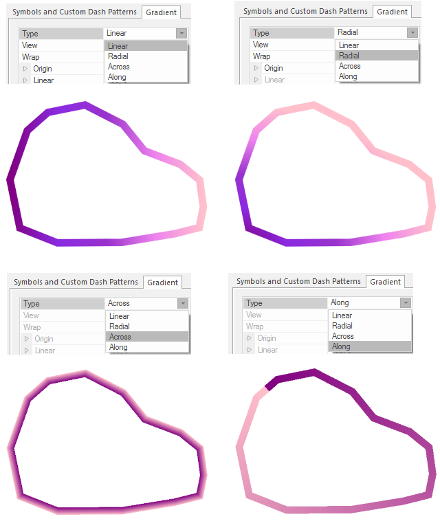 Edit Pen - Advanced settings - Gradient