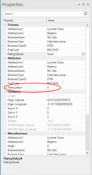 Schema Options Property