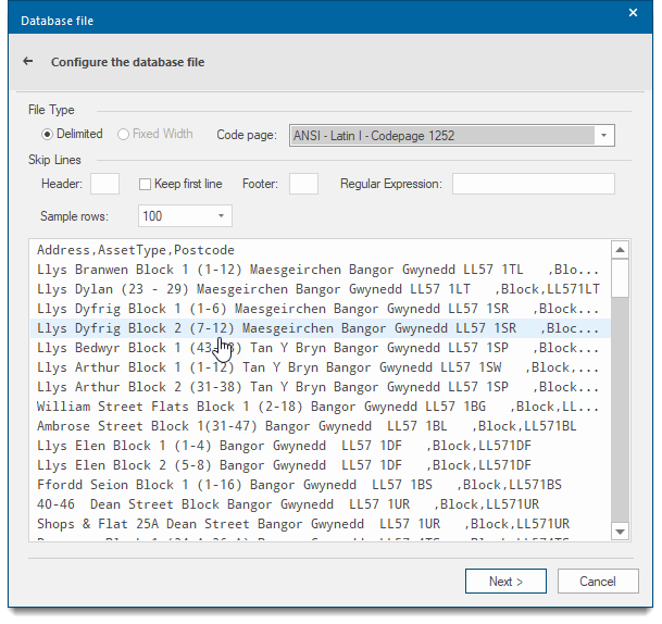 Insert points from CSV File