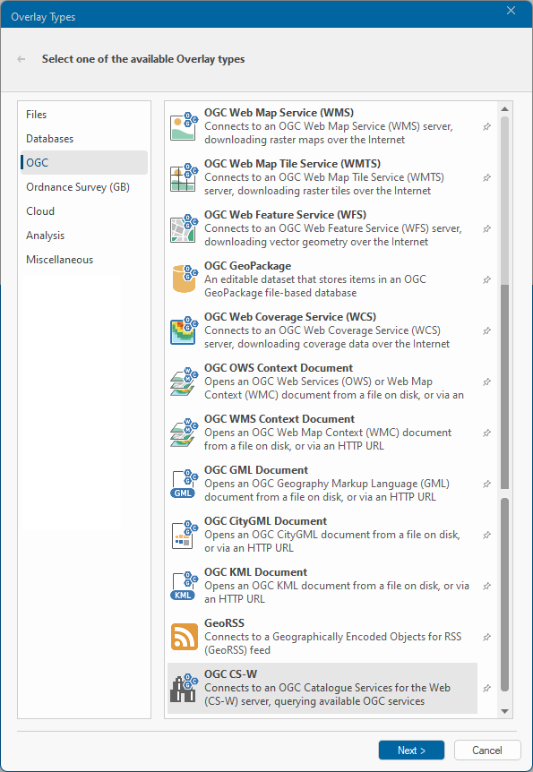 Open GeoSpatial Consortium for SIS9